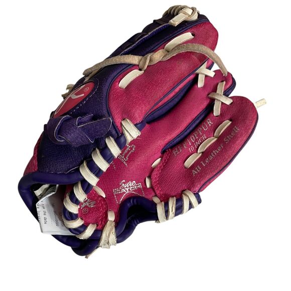 Rawlings The Gold Glove 10" HFP 10 PPUR Purple Pink Baseball Glove Leather Shell - Picture 1 of 5